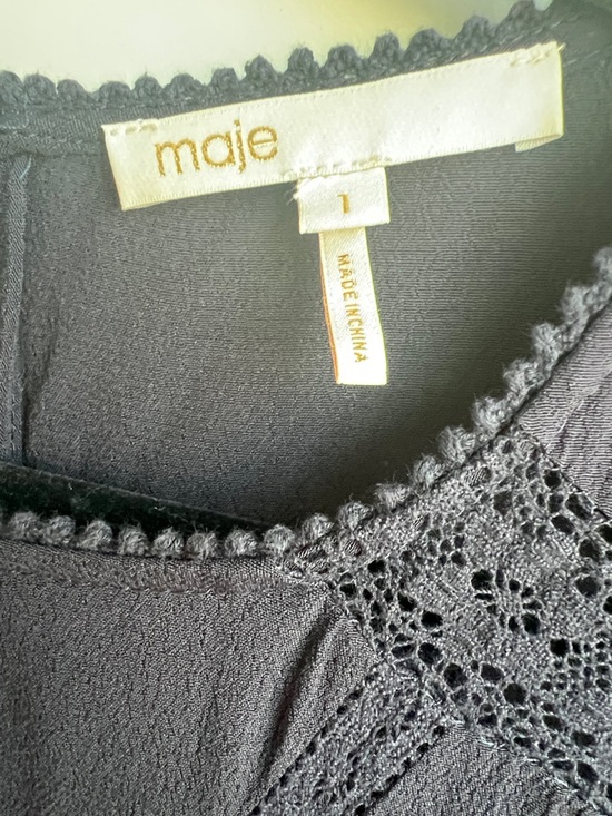 Maje Ronsard Crepe Mini Dress Small - Picture 5 of 11